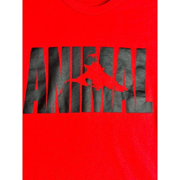Animal Supplements Built Not Born Red Tee Shirt Womens XL - Picture 2 of 4